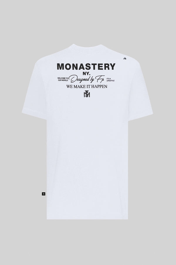 Camiseta hombre Monastery Cracker blanca
