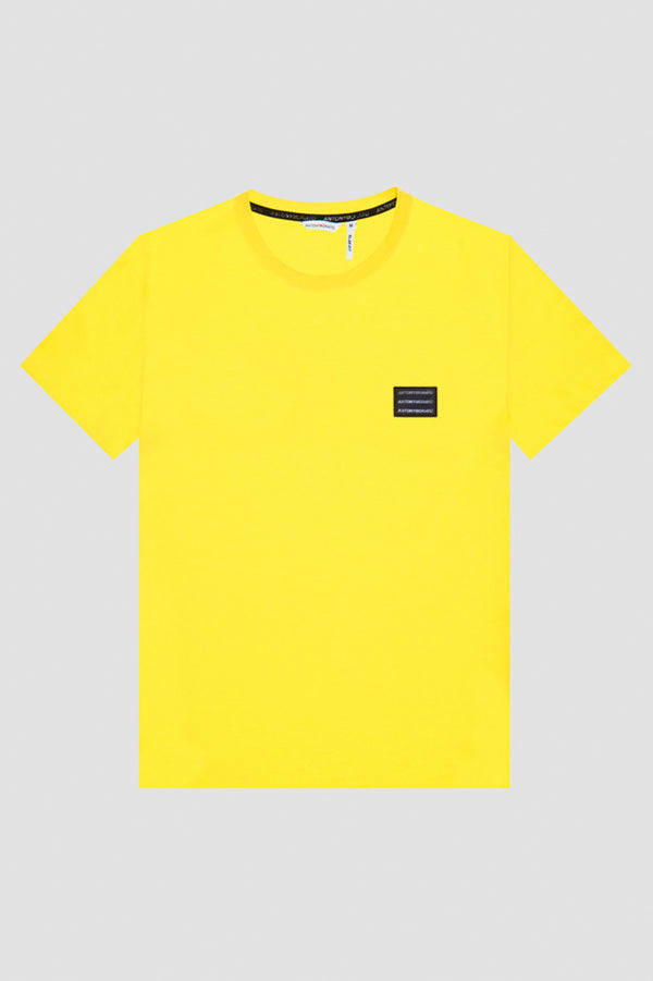 CAMISETA HOMBRE ANTONY MORATO SLIM FIT LOGOTIPO AMARILLA