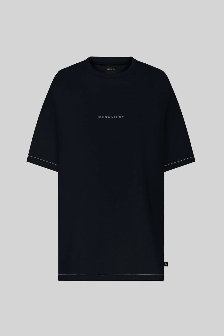 Camiseta Hombre Monastery Wolf Tshirt Oversize Negra