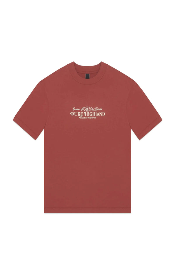 Camiseta Hombre Pure Highland Vino Tinto