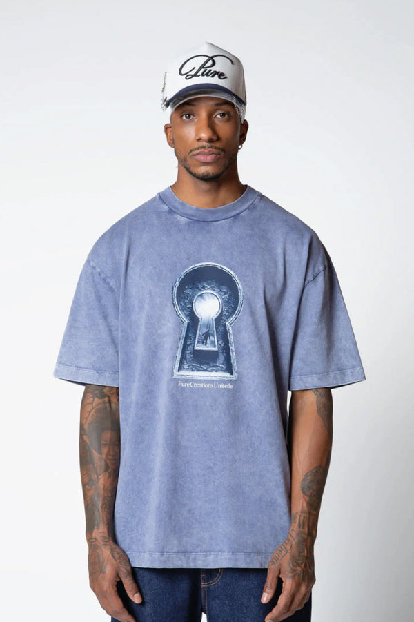 Camiseta Hombre Pure Oversize Azul Indigo