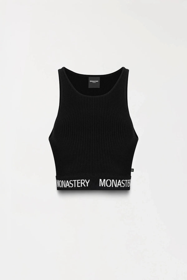 Crop Top Monastery Hywel Knitted Negro