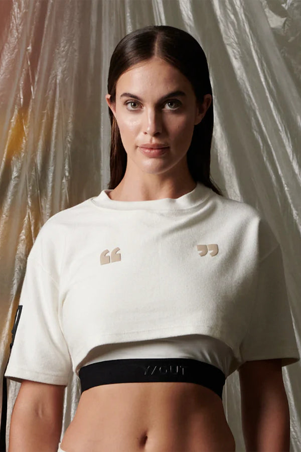 Crop Top Mujer Y/OUT Drops Blanco