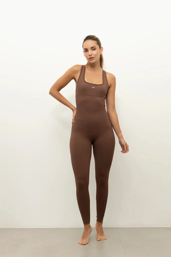 Enterizo Mujer Feme Creamy Café