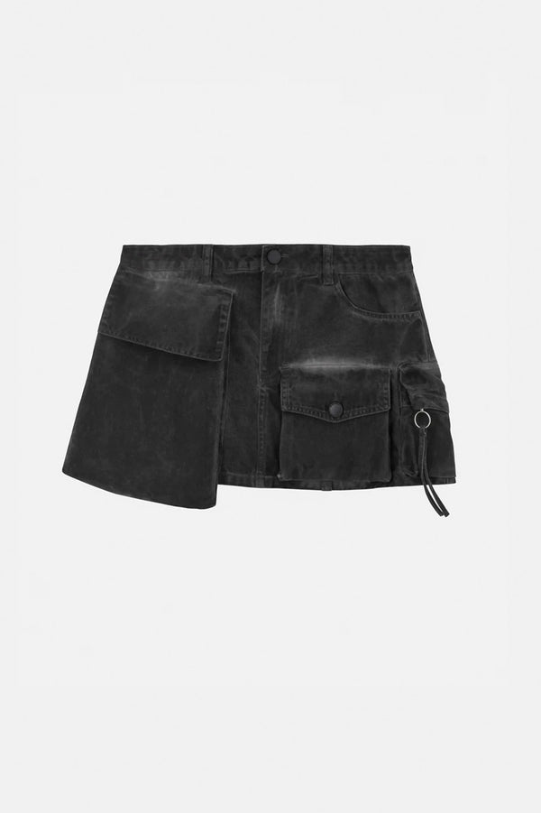 Falda Mujer Undergold Basics Cargo Washed Black