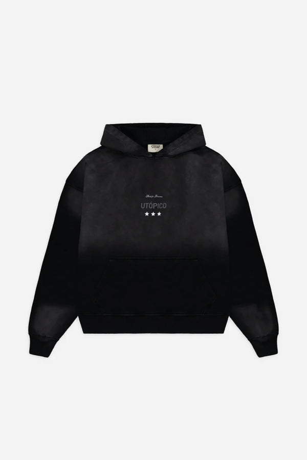 Hoodie Hombre Utópico Gradient Run Negro