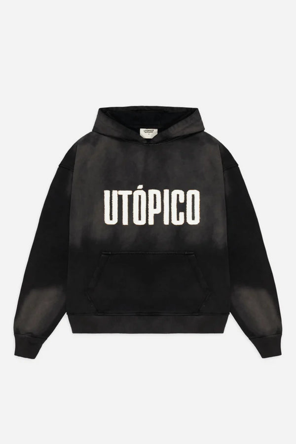 Hoodie Hombre Utópico Vintage Gris